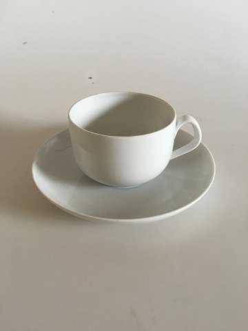 Bing & Grondahl White Henning Koppel Tea Cup and Saucer No 475