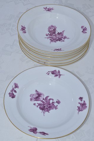 Purpur Kongelig porcelæn Dybe-tallerkener 8105