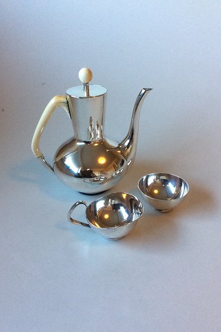 F. Hingelberg Sterling Silver Mocca Service by Svend Weihrauch.

