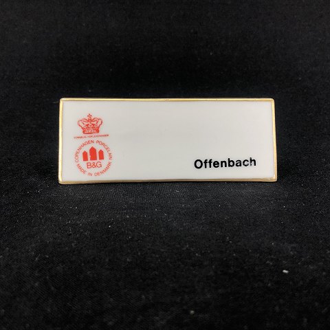 Bing & Grøndahl Offenbach forhandlerskilt
