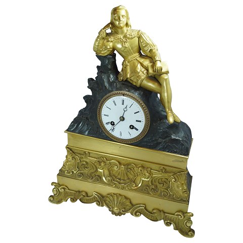 A French clock of gilt bronze, neo-rococo