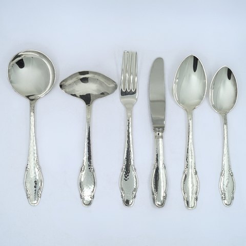 Frijsenborg silver cutlery, complete for 12 persons, 74 pieces