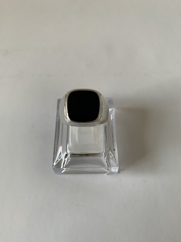 Herre Sølv ring med sort onyx
Stemplet. 830S C.V.
Størrelse 58