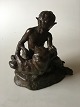 Lauritz Jensen Bronze Figur af Pan/faun og Bjørn fra Dansk Kunsthandel