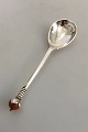 Mogens Ballin Silver Compote Spoon ornamented with Amber Stone