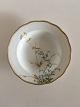 Royal Copenhagen No 166 Deep Plate with Handpainted Flowers and Gold