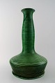 Kähler, Denmark, large glazed stoneware vase with narrow neck of modern design 
with stripes.