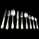 Christiansborg silver cutlery; complete for 10 persons, 107 pieces