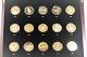 USA. $½ mindemønter 1986-2008. Forgyldt med 24K guld og platin. 15 styk.