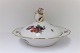 Royal Copenhagen. Saxon flower. Round covered dish. Height 16 cm. Diameter 27 
cm. Produced before 1890. (1 quality)