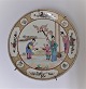Königliches Kopenhagen. Antiker Teller mit chinesischem Motiv. Durchmesser 15,5 
cm. Produziert vor 1900.