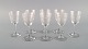 Baccarat, Frankrig. Otte art deco Cavour hedvinsglas i mundblæst krystalglas. 
1920/30