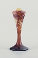 Emile Gallé, Frankrig, art nouveau kunstglas vase.
Landskabsmotiv i brune nuancer.