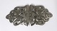 A. Dragsted. Silver belt buckle (826). Viking style. Length 12 cm. Width 5.5 cm