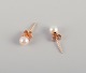L'Art presents: 
Swedish 
goldsmith. A 
pair of classic 
ear studs in 18 
karat gold 
adorned with 
cultured 
pearls.