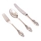 Evald Nielsen No. 6 lunch sterlingsilver lunch cutlery for 6 persons. 21 pieces