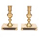 Aabenraa 
Antikvitetshandel 
presents: 
Pair of 
Baroque brass 
candlesticks 
Denmark circa 
1740. H: 22cm