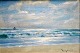 Pegasus – Kunst 
- Antik - 
Design 
presents: 
Friis 
Nybo, Poul 
(1869 - 1929) 
Denmark: Beach 
with surf. 
Skagen.