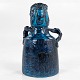 Birte Weggerby
Skulptur/vase 
i stentøj med 
blå glasur. ...
