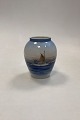 Danam Antik 
presents: 
Lyngby 
Porcelain Vase 
with Fisherman 
Boat No. 74-2
