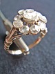 Stentoft Antik præsenterer: Antik Russisk Rosetring med Diamanter.10 Diamanter på ialt ca 1,5 ctguld ...
