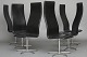 Roxy Klassik præsenterer: Arne Jacobsen / Fritz Hansen.6 "Oxford stole"Sort læder & stål.Pæn brugt stand, ...