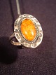 Sølvring med Rav.sølv 925Ring Størrelse 56pris dkr. 175,-