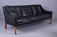 Roxy Klassik presents: Børge Mogensen / Fredericia Furniture.Sofa, 3-seater.Model 2209thBlack leather & ...