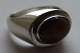 Just Andersen Sterling Sølv Ring med Tigerøje #618. Måler 1.8cm og er i god stand.