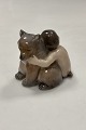 Danam Antik præsenterer: Royal Copenhagen Figur Faun/Pan med børneunge #2868