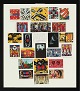 Dansk Kunstgalleri præsenterer: Collage med 24 stk. postkort, alle signerede.