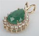 Vedhæng af 9kt guld prydet med talrige brillanter ca. o,24ct farve Wesselton - Top Crystal P1-P3 ...