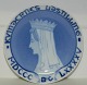 Erindringsplatte i porcelæn fra Bing & Grøndahl - Kvindernes udstilling i 1895. Motiv med ...