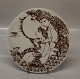 Bjørn Wiinblad Nymølle Fajance Bordskånerer brun Dagens Gang3313 Wiinblad Nymølle Vægplakette ...
