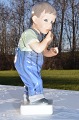 Dahl Jensen, porcelæns figur. DJ figur dreng med pibe nr. 1027. Højde 16cm. 1. Sortering, fin ...