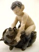 Royal Copenhagen Kongelig Porcelæn 648 faun og bjørn 1.sort.# 178997