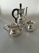 Hingelberg Sterling Sølv Kaffesæt designet af Svend Weihrauch fra 1936. Kande måler 21,5cm høj ...