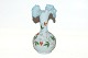 1800 tals
Opaline vase,
Malet med
blomster