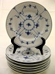 Royal Copenhagen musselmalet riflet frokost tallerken 1/178 21,5 cm.   # 180553