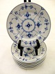 Royal Copenhagen musselmalet riflet 1/180 sidetallerken 17 cm.# 180580