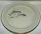 Tallerken fra Thomas Ivory, Tyskland, med dekoration af fisk. To forskellige motiver. 12 stk. ...