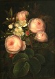 Aabenraa Antikvitetshandel præsenterer: Blomsterbillede, signeret I. L. Jensen