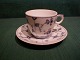 Musselmalet riflet Royal Copenhagen porcelæn kaffestel. Kongelig porcelæn.Kaffekop + underkop ...