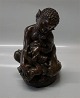 Klosterkælderen præsenterer: Bronze: Jens Jacob Bregnø Faun med gæs ca 25 cm L. Rasmussens Bronzestøberi København