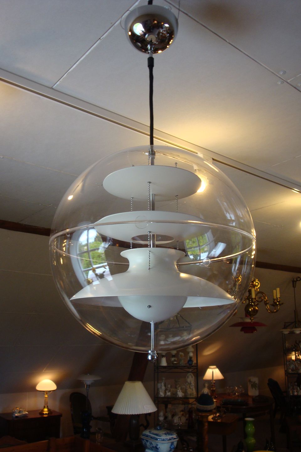 Www.antikvitet.net verner panton globe Ã40 5000m2 udstilling Verner panton globe ø40