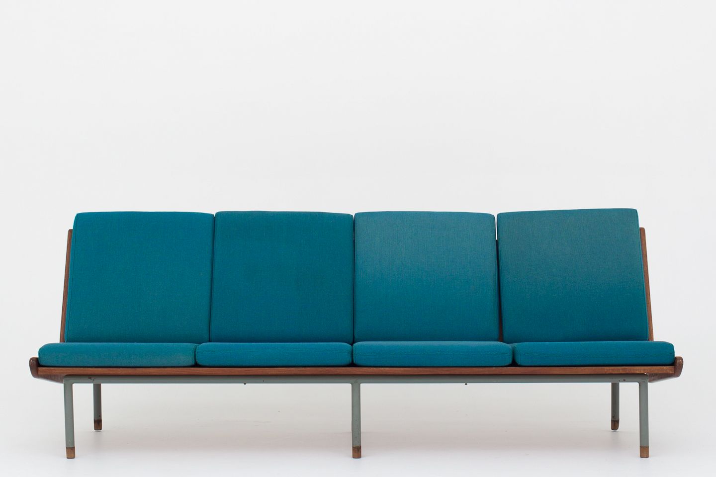 Www.antikvitet.net dansk snedkermester bænk/sofa i teak og grÃ¥t ... Brugt bænk