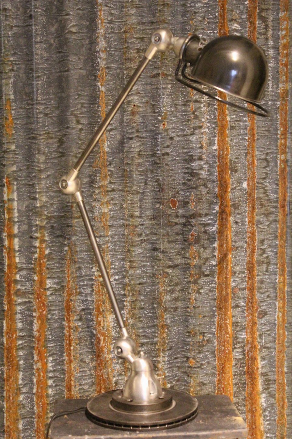 Www.antikvitet.net fransk jielde industri bord lampe med 2 led i ...