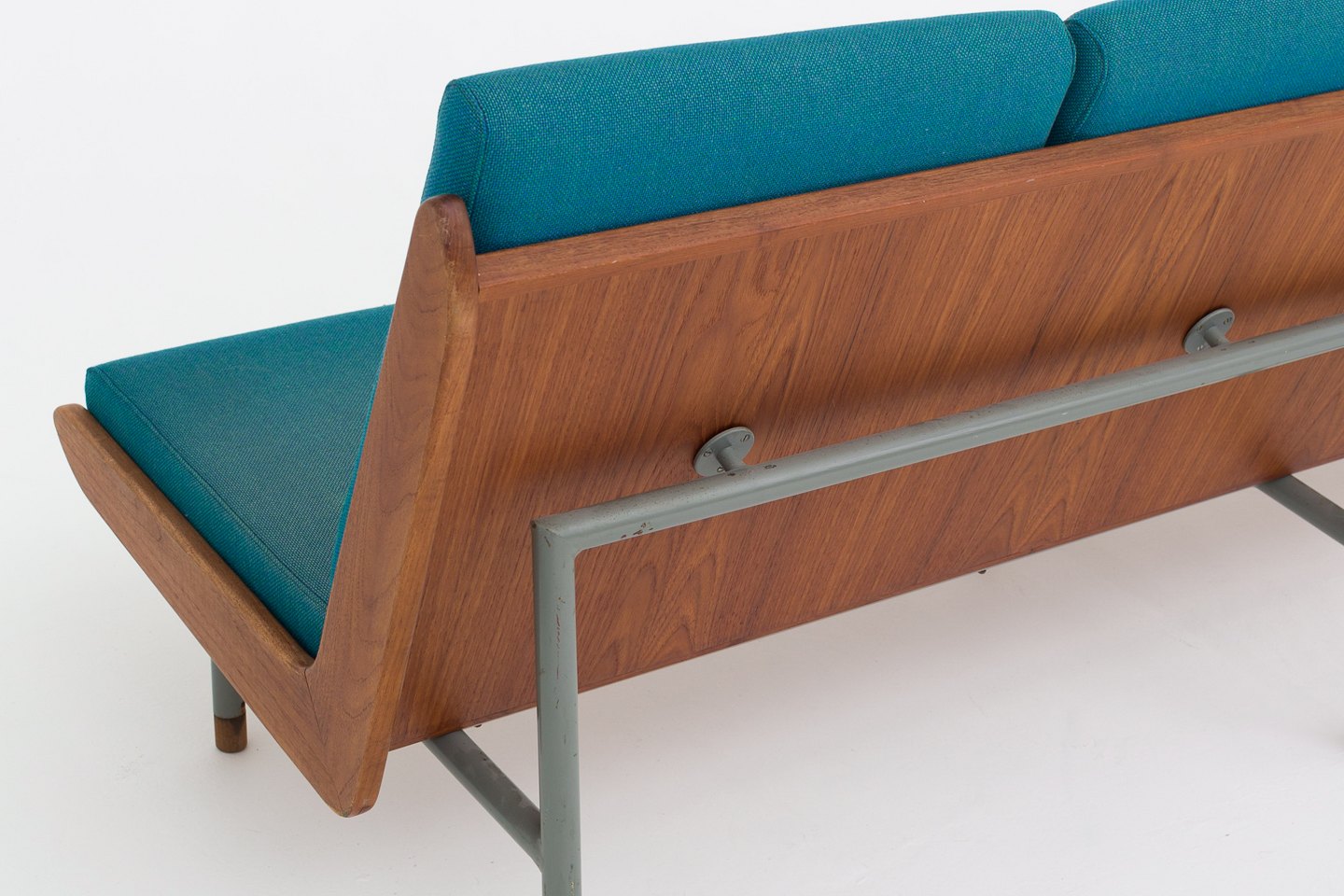 Www.antikvitet.net dansk snedkermester bænk/sofa i teak og grÃ¥t ... Brugt bænk