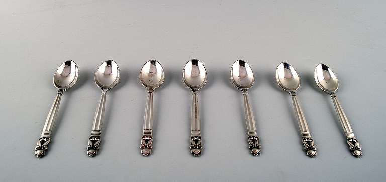 4 Georg Jensen sterling silver coffee spoons.