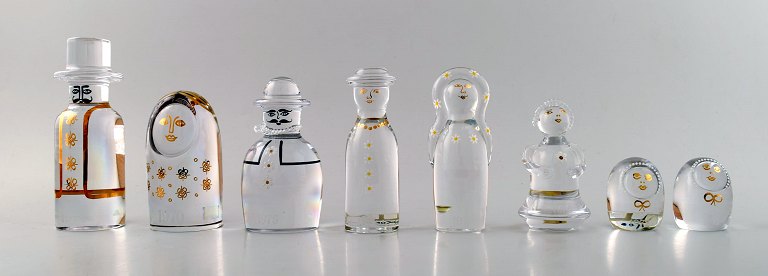 Collection of art glass figures 